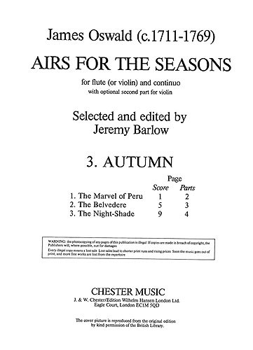 Oswald: Airs For The Seasons: No.3 Autumn Flute And Piano