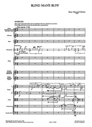 Maxwell Davies: Blind Man's Buff (Full Score)