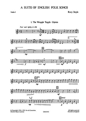 Playstrings Moderately Easy No. 1 Suite of English Folk Songs (Boyle)