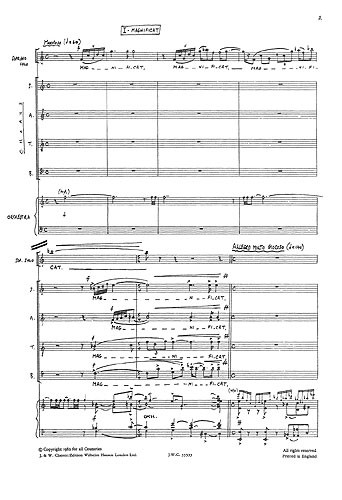 Christopher Brown: Magnificat Op. 52 (Vocal Score)