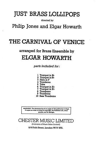Just Brass Lollipops 1 Genin Carnival Of Venice (Howarth) 10 Part