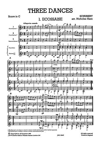 Mixed Bag No.15: Franz Schubert - Three Dances (Score/Parts)