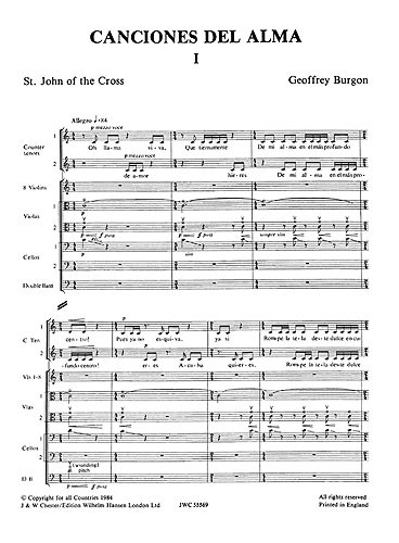 Geoffrey Burgon: Canciones Del Alma (Full Score)