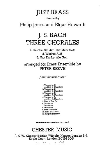 J.S. Bach: Three Chorales (Just Brass No.48)