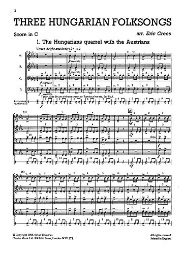 Junior Just Brass 17: Three Hungarian Folk Songs (4-Part)
