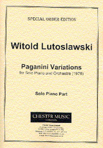 Witold Lutoslawski: Paganini Variations For Solo Piano And Orchestra (Piano Part