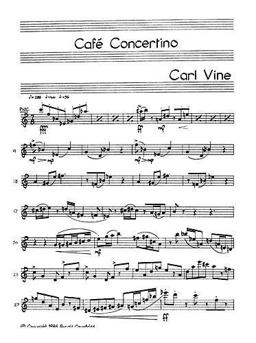 Carl Vine: Caf Concertino (Parts)