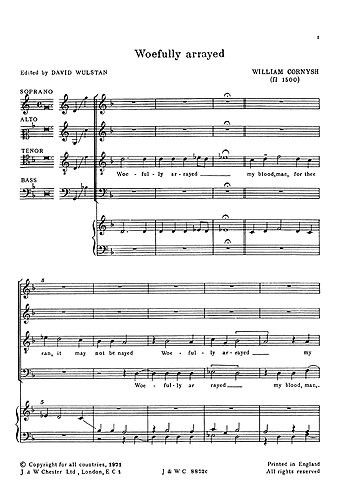 William Cornysh: Woefully Arrayed (SATB)