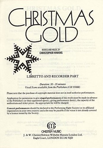 Hinkins, C. Christmas Gold Libretto and Recorder Part (1-9 Copies)