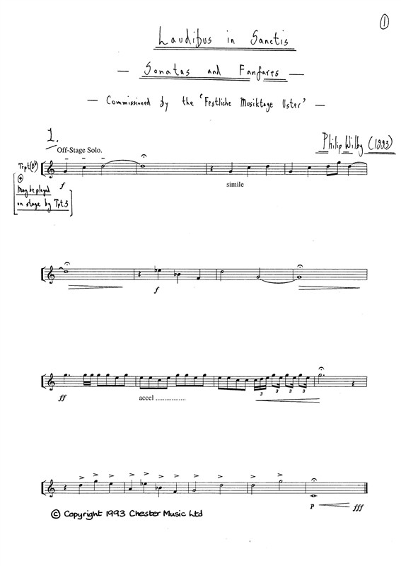 Philip Wilby: Laudibus In Sanctis (Study Score)