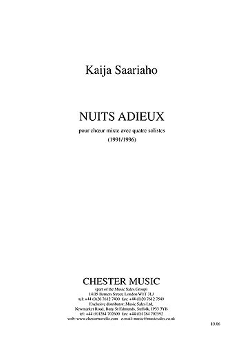 Kaija Saariaho: Nuits Adieux (SATB)