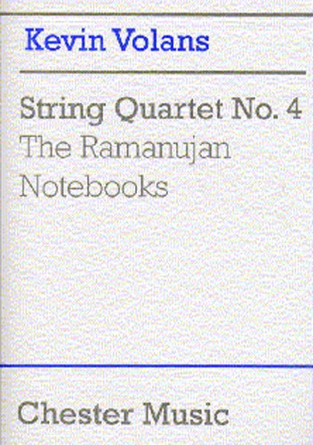 Kevin Volans: String Quartet No. 4 'The Ramanujan Notebooks' (Score)