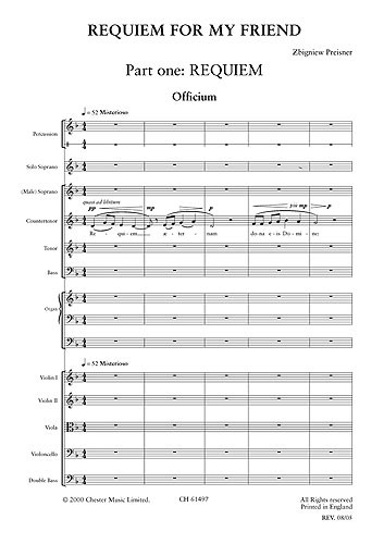 Preisner: Requiem For My Friend (Full Score)