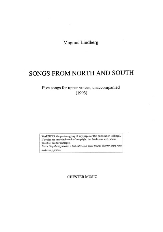 Magnus Lindberg: Songs From North And South