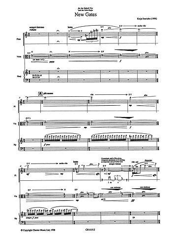 Kaija Saariaho: New Gates (Score)