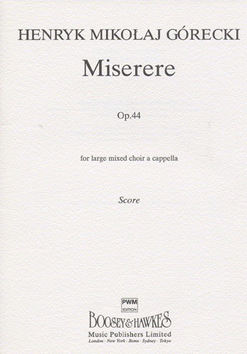 Henryk Gorecki: Miserere Op.44 (Vocal Score)