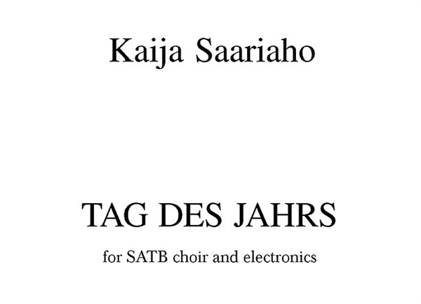 Kaija Saariaho: Tag Des Jahrs