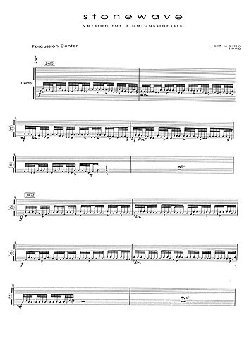 Rolf Wallin: Stonewave For Three Percussionists (Score)