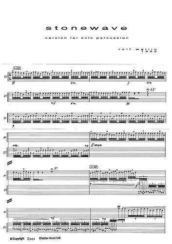 Rolf Wallin: Stonewave For Solo Percussion (Score)