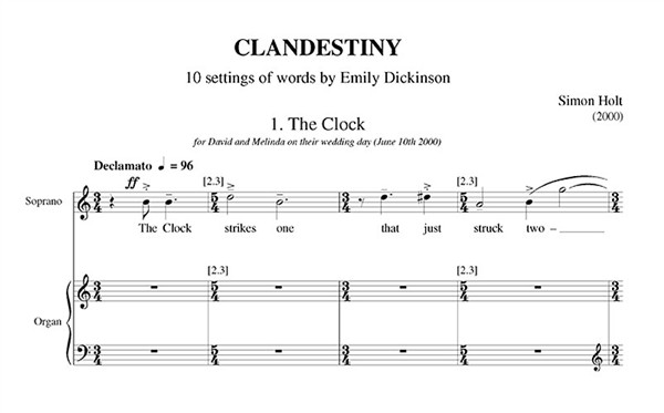 Simon Holt: Clandestiny