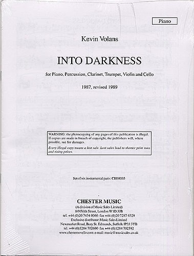 Kevin Volans: Into Darkness (Parts)