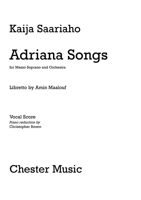 Kaija Saariaho: Adriana Songs (Full Score)