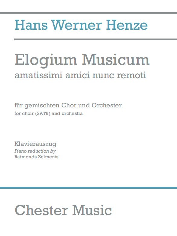 Hans Werner Henze: Elogium Musicum (Full Score)