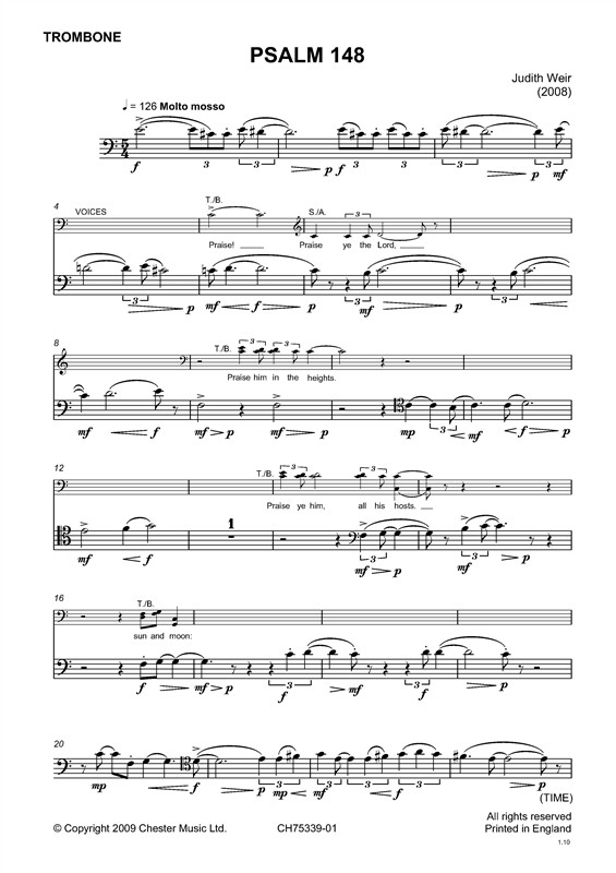 Judith Weir: Psalm 148 (Score)
