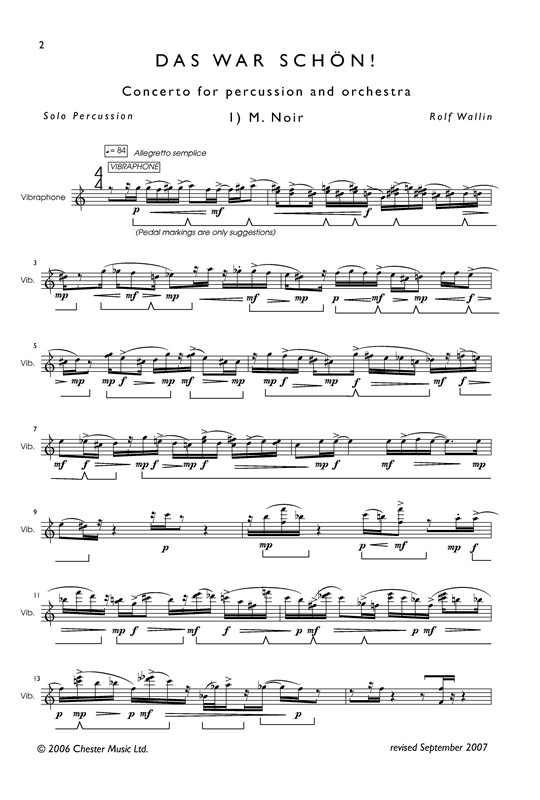 Rolf Wallin: Das War Schön! (Percussion Solo)