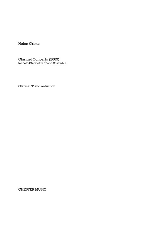 Helen Grime: Clarinet Concerto (Clarinet/Piano)