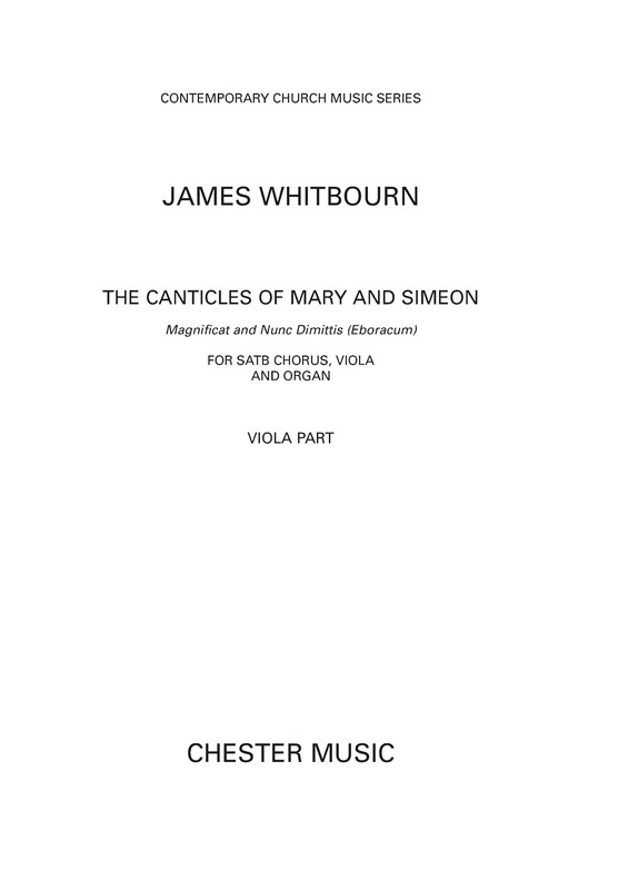 James Whitbourn: The Canticles of Mary and Simeon - Magnificat and Nunc Dimittis