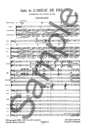 Igor Stravinsky: L'Oiseau De Feu (The Firebird) - Miniature Score