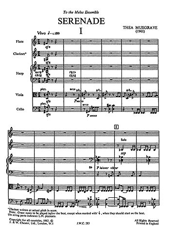 Musgrave: Serenade (Study Score)