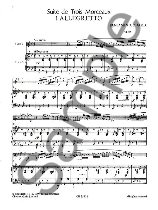 Benjamin Godard: Suite De Trois Morceaux Op.116