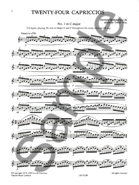 Theobald Boehm: Twenty-Four Capriccios For Solo Flute