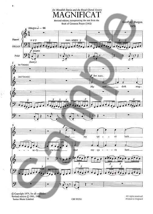 Geoffrey Burgon: Magnificat And Nunc Dimittis