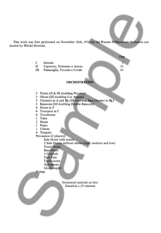 Witold Lutoslawski: Concerto For Orchestra (Study Score)