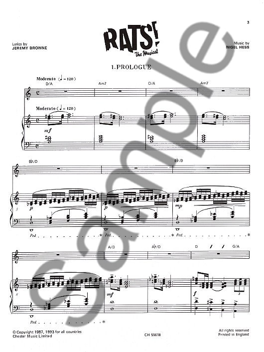 Nigel Hess: Rats! The Musical (Vocal Score)