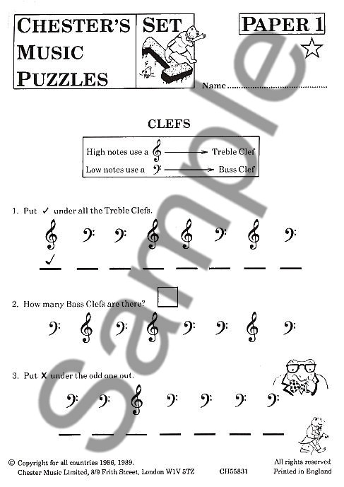 Chester's Music Puzzles - Set 1