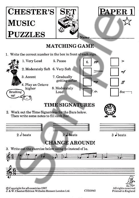 Chester's Music Puzzles - Set 5