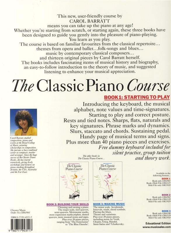 The Classic Piano Course Book 1: Starting To Play