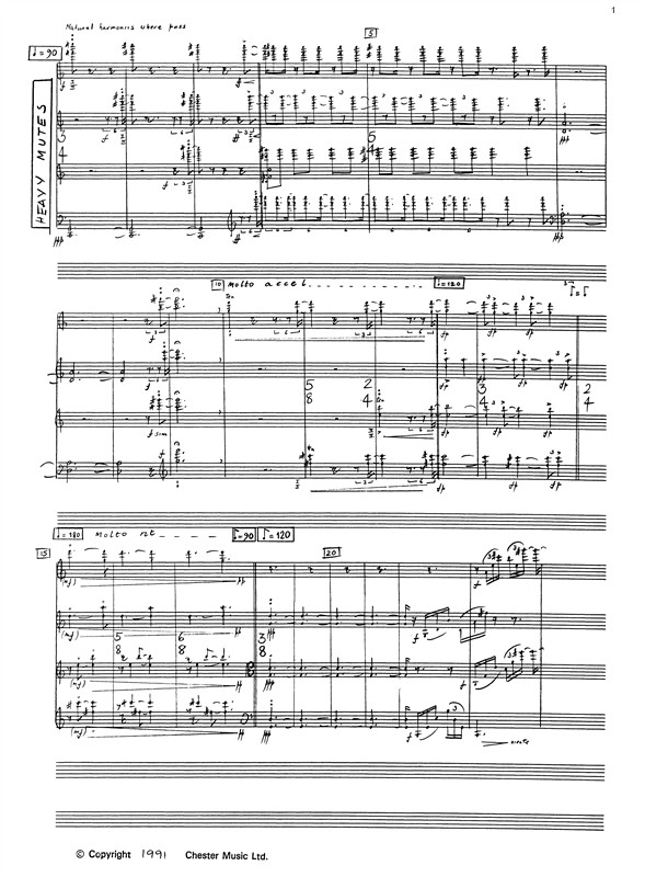 Benedict Mason: String Quartet No1 (Score)