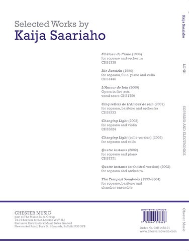 Kaija Saariaho: Lonh For Soprano And Electronics Score