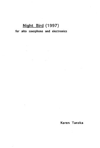 Karen Tanaka: Night Bird (Score)