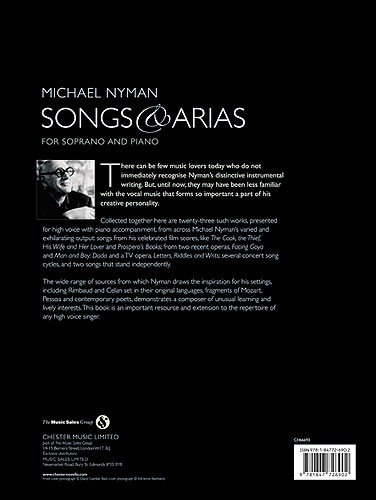 Michael Nyman: Songs And Arias For Soprano And Piano