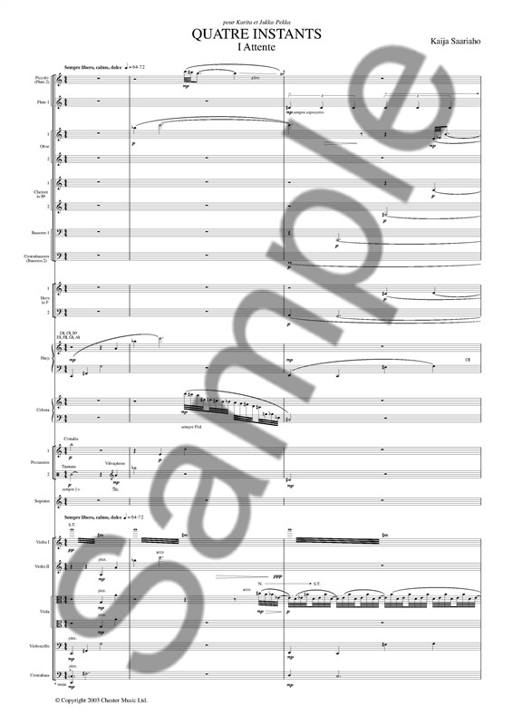 Kaija Saariaho: Quatre Instants (Soprano/Orchestra)
