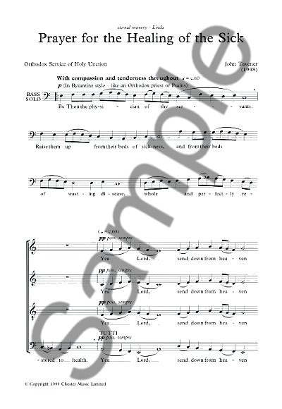 John Tavener: Prayer For The Healing Of The Sick