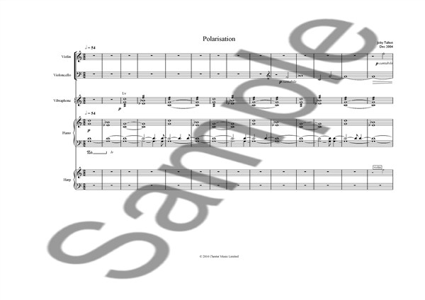 Joby Talbot: December - Polarisation (Score/Parts)