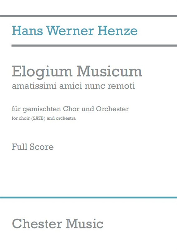 Hans Werner Henze: Elogium Musicum (Full Score)