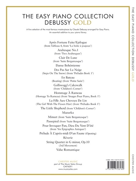 The Easy Piano Collection: Debussy Gold